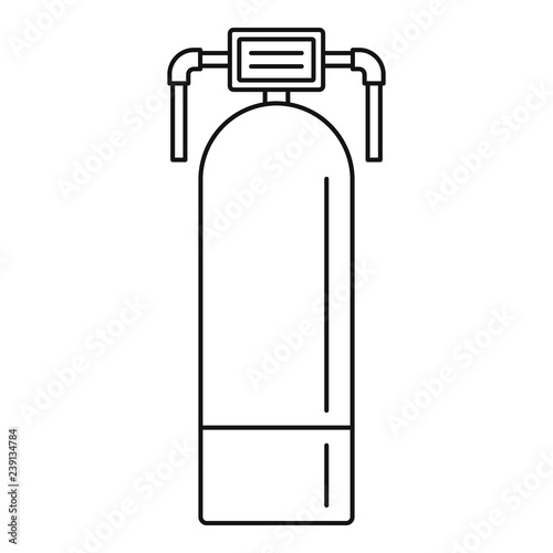 Presure water filter icon. Outline presure water filter vector icon for web design isolated on white background
