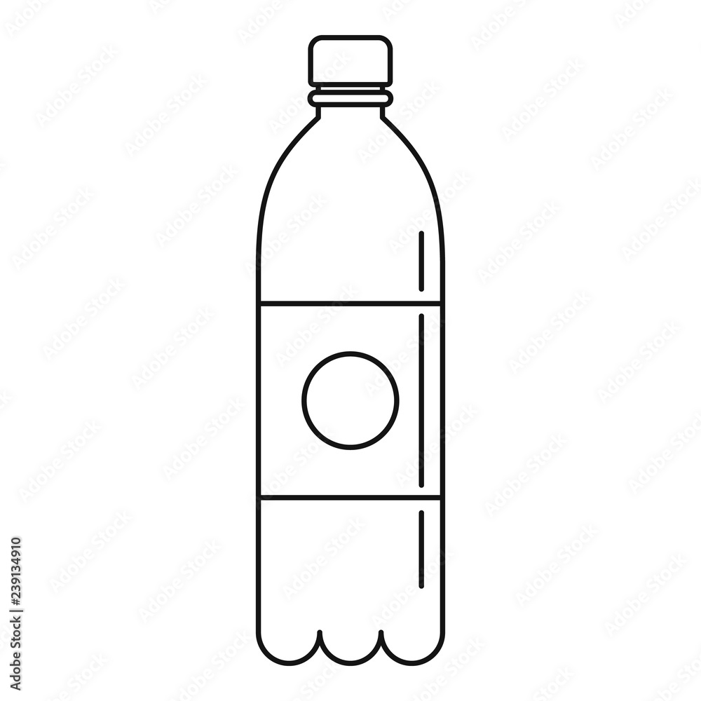 Pure water bottle icon. Outline pure water bottle vector icon for web design isolated on white background Pure water bottle icon. Outline pure water bottle vector icon for web design isolated on white background