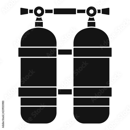 Scuba tank icon. Simple illustration of scuba tank vector icon for web design isolated on white background