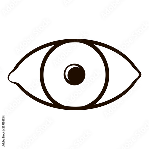 eye vector icon .looks straight.