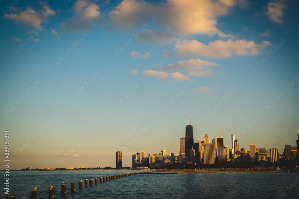 Chicago sunset, United States
