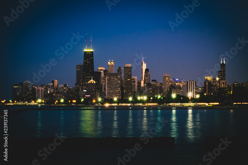 Chicago night  Chicago  USA
