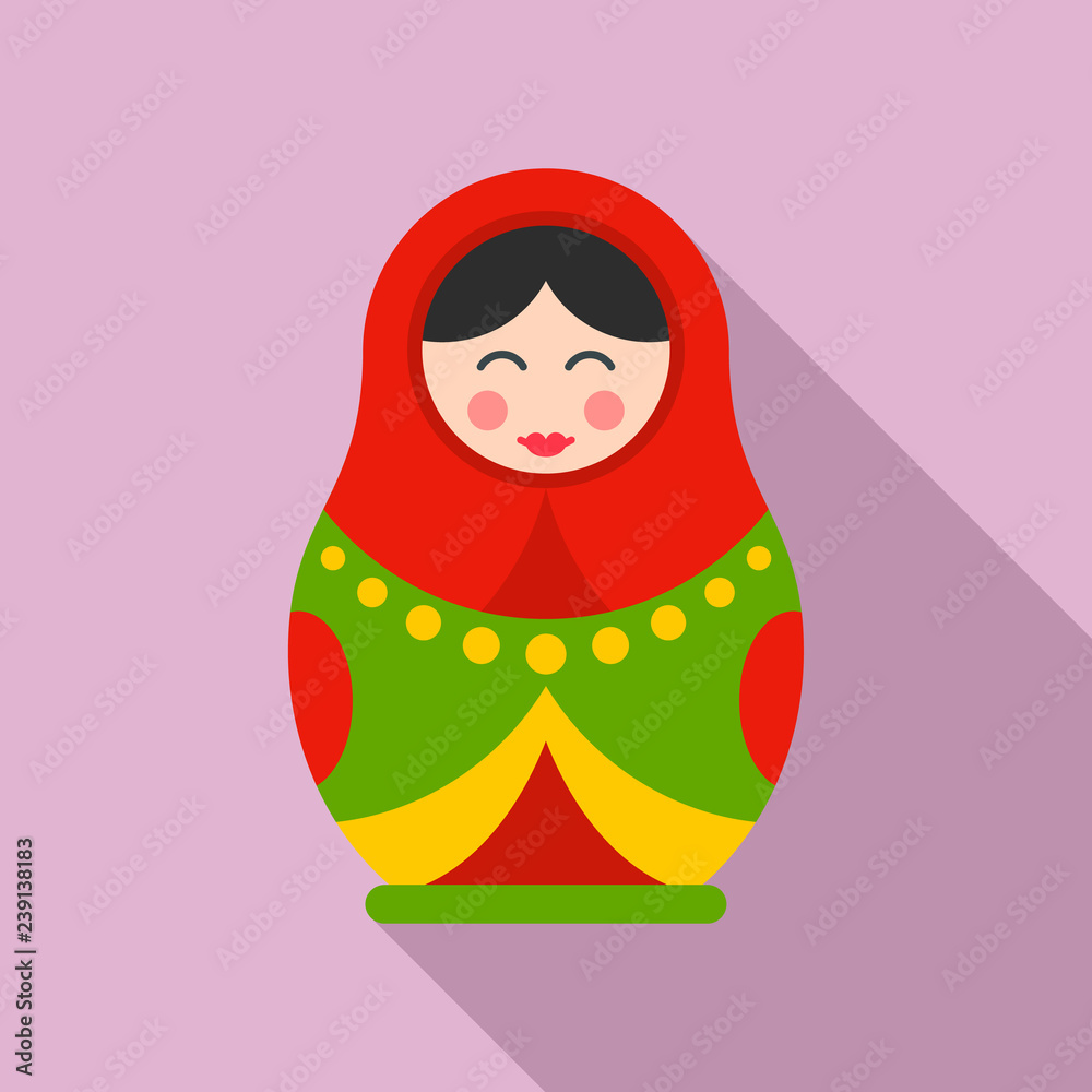 Nesting doll icon. Flat illustration of nesting doll vector icon for web design