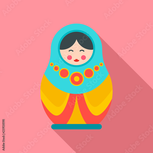 Culture nesting doll icon. Flat illustration of culture nesting doll vector icon for web design