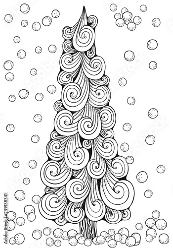 Tree Zentangle Pattern Coloring Book Stock Vector (Royalty Free) 367795724