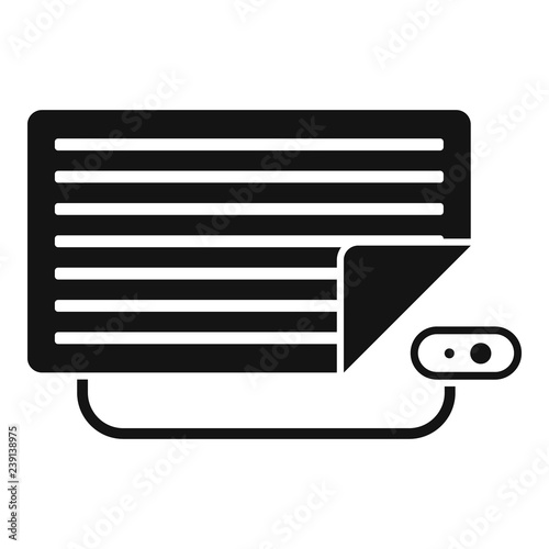 Warm electric blanket icon. Simple illustration of warm electric blanket vector icon for web design isolated on white background