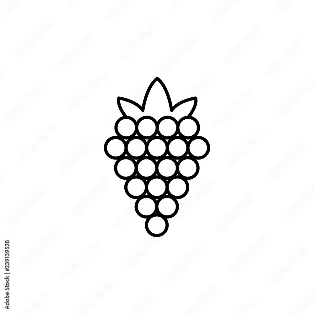 grapes outline icon. Element of fruits icon. Thin line icon for website design and development, app development. Premium icon