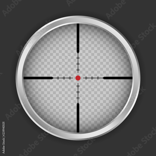 Crosshair sniper icon. Realistic illustration of crosshair sniper vector icon for web design