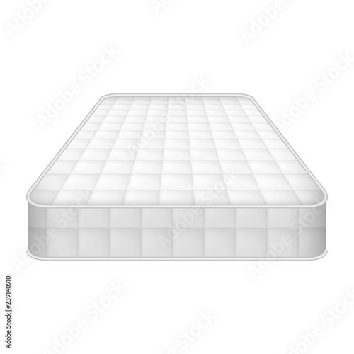 Eco mattress icon. Realistic illustration of eco mattress vector icon for web design