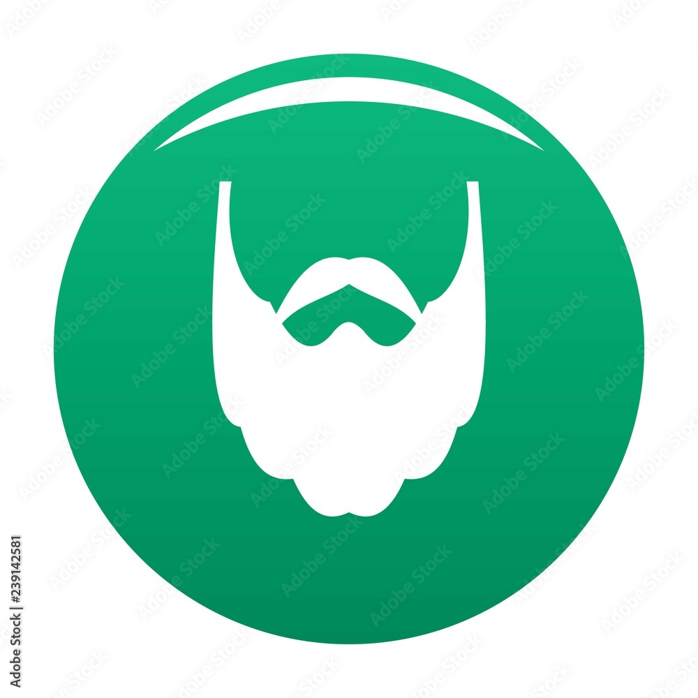 Fototapeta premium Long beard icon. Simple illustration of long beard vector icon for any design green