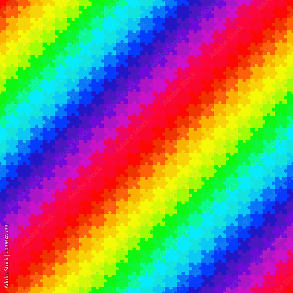 Bright seamless rainbow puzzle