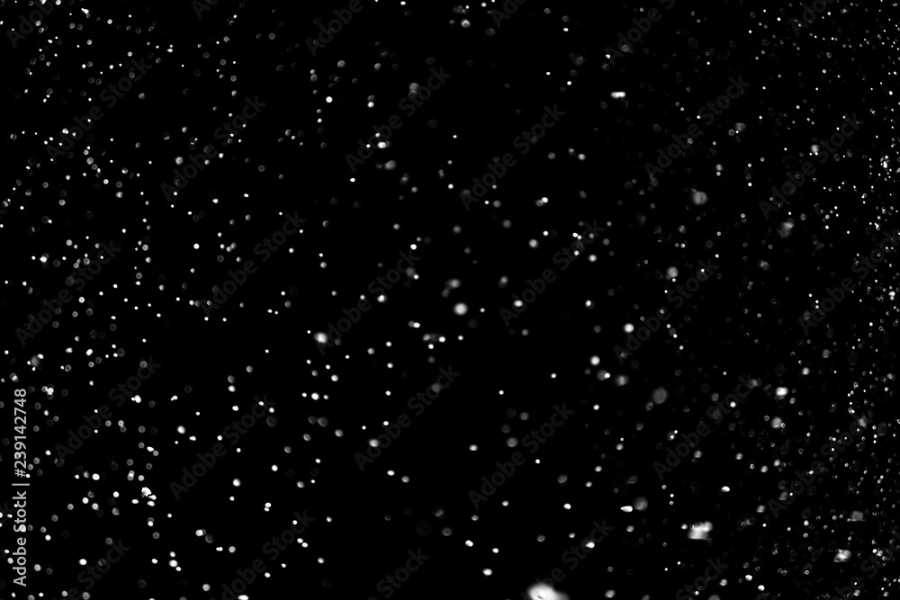 Snow and snow fog on a black background Snow and snow fog on a black background