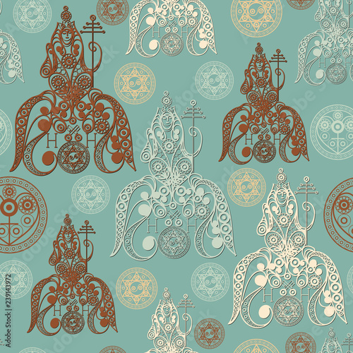 Seamless texture with decorative ornament 6