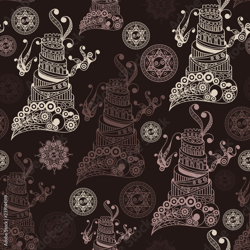 Seamless texture with decorative ornament 8