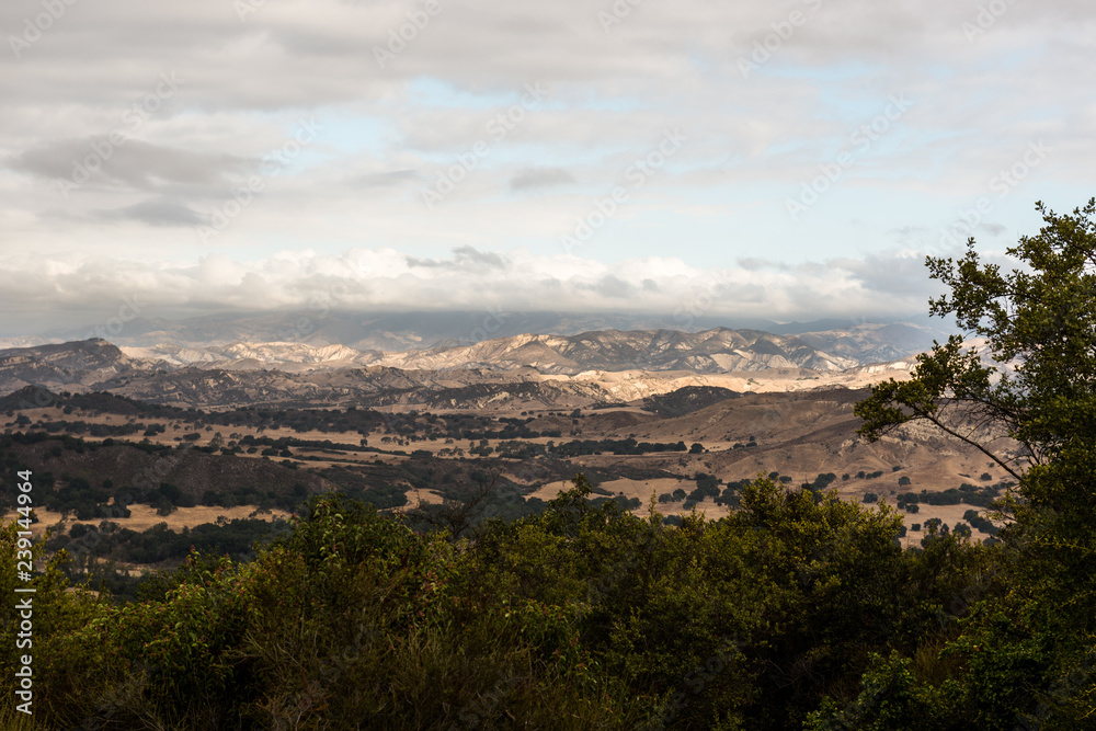 Vista Point Over Santa Ynez Valley, California, USA.