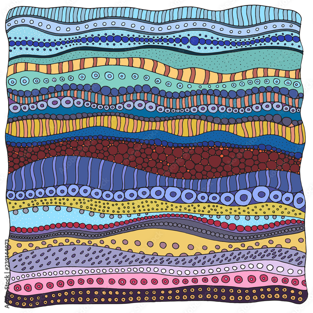 Tribal background with doodle waves. Hand drawn design element for card, flyer, poster, creative invitation, placard or brochure. Stock vector. Tribal background with doodle waves. Hand drawn design element for card, flyer, poster, creative invitation, placard or brochure. Stock vector.
