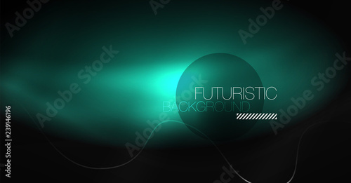 Neon lines wave background. Abstract composition