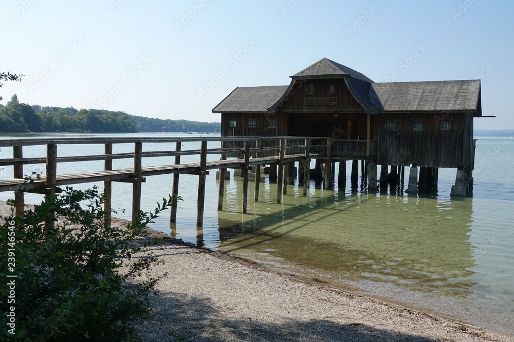 Bootshaus bei Eching am Ammersee