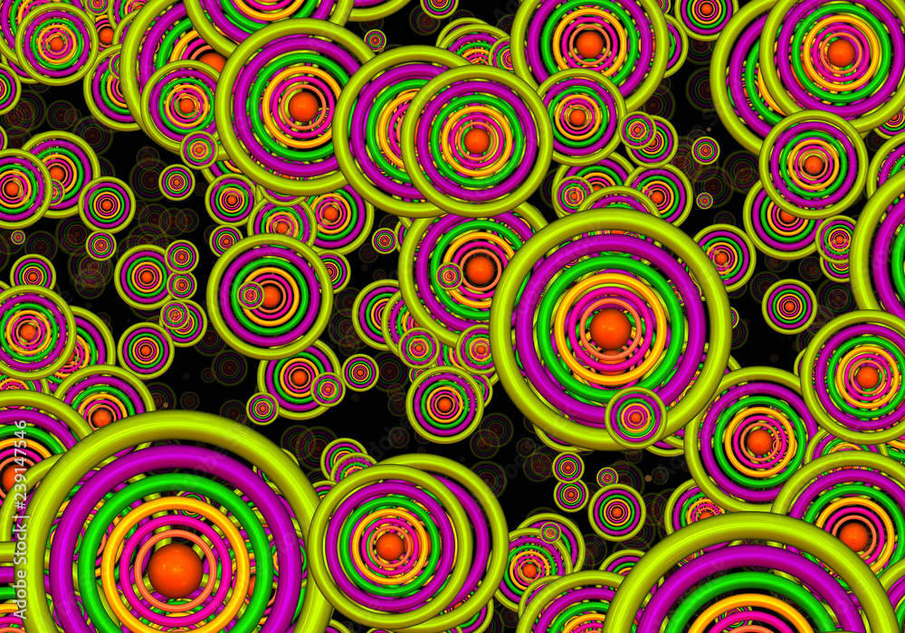 circles abstract background 3d graphic