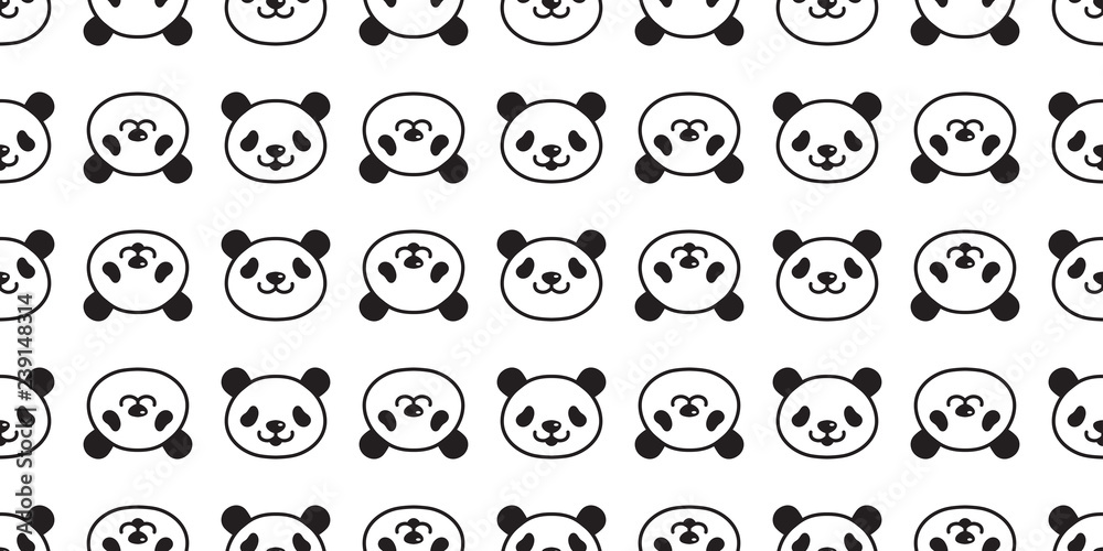 bear panda seamless pattern vector polar bear teddy scarf isolated tile background cartoon repeat wallpaper doodle illustration bear panda seamless pattern vector polar bear teddy scarf isolated tile background cartoon repeat wallpaper doodle illustration