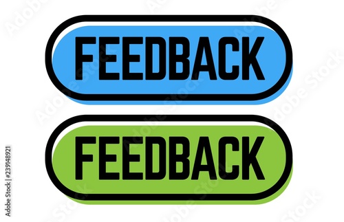 feedback stamp on white
