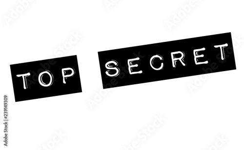 top secret stamp on white