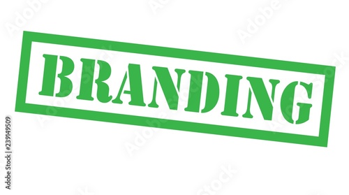 branding stamp on white