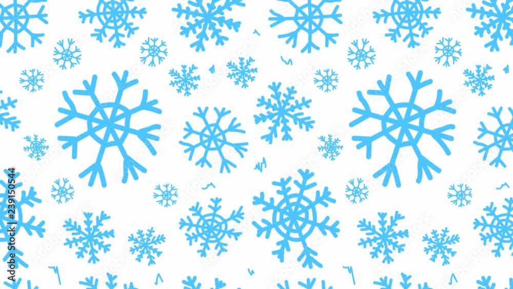Snowflakes blue on white back Snowflakes blue on white back