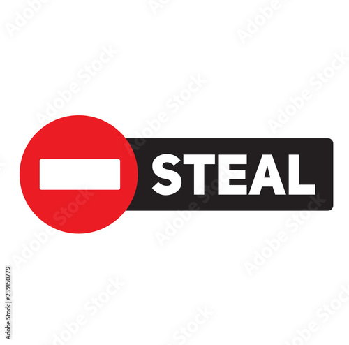 steal advertising sticker
