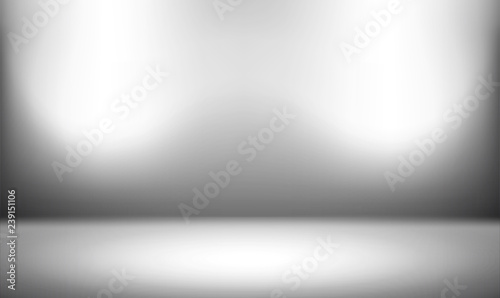 Vector room background and used as a wall or floor. And there is a light shining down, and as a gray and white can be used as a simple backdrop