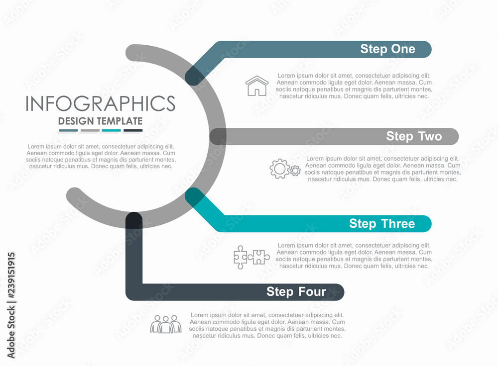 Naklejka premium Infographic design template with place for your data. Vector illustration.
