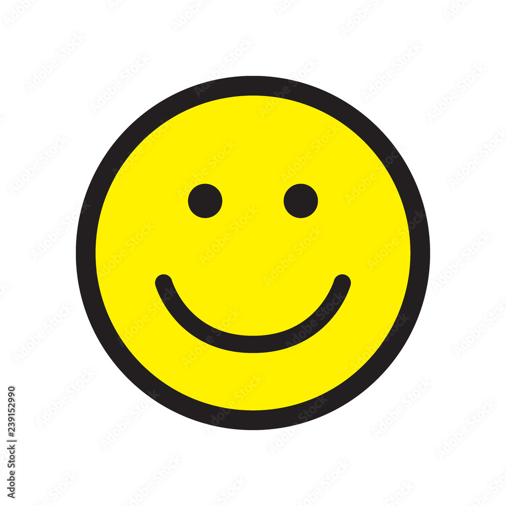 Fototapeta premium Smile icon. Happy face symbol.