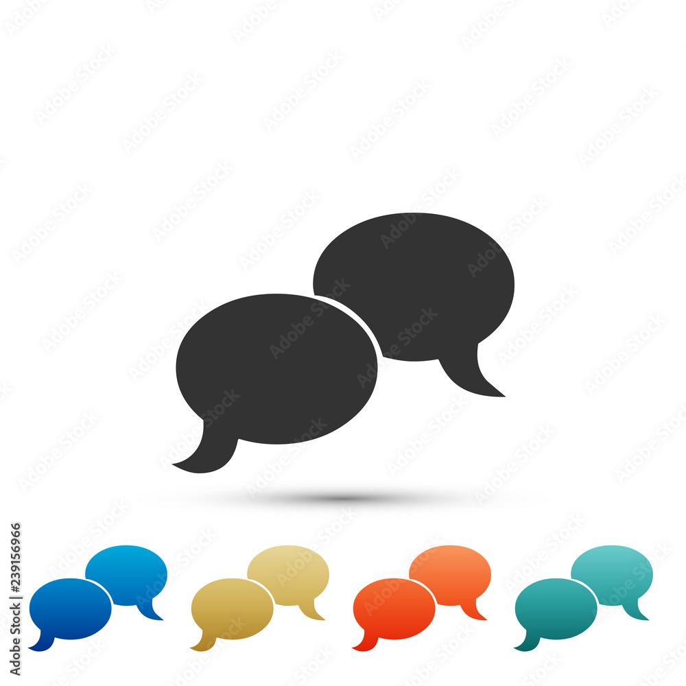 Blank speech bubbles icon isolated on white background. Set elements in colored icons. Flat design. Vector Illustration Blank speech bubbles icon isolated on white background. Set elements in colored icons. Flat design. Vector Illustration