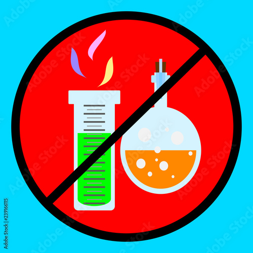 Danger poisons chemical fumes .Toxicity sign, toxic chemicals flat style vector illustration