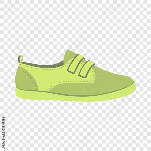 Green shoe icon. Flat illustration of green shoe vector icon for web design