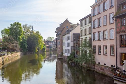 Historic quarter called little France (La Petite France) in Strasbourg, France