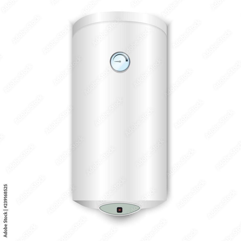 Classic water boiler icon. Realistic illustration of classic water boiler vector icon for web design isolated on white background Classic water boiler icon. Realistic illustration of classic water boiler vector icon for web design isolated on white background