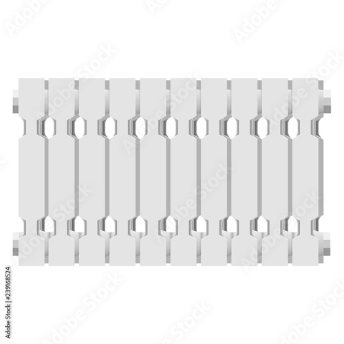 Modern home radiator icon. Realistic illustration of modern home radiator vector icon for web design isolated on white background
