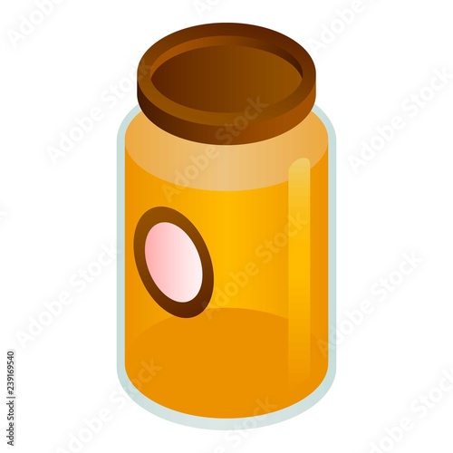 Clover honey jar icon. Isometric of clover honey jar vector icon for web design isolated on white background