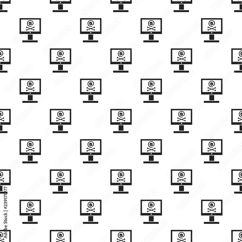 Hacked computer pattern seamless vector repeat for any web design