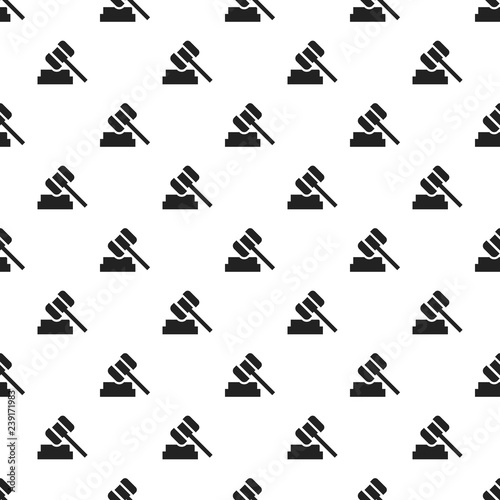 Judge hammer pattern seamless vector repeat for any web design