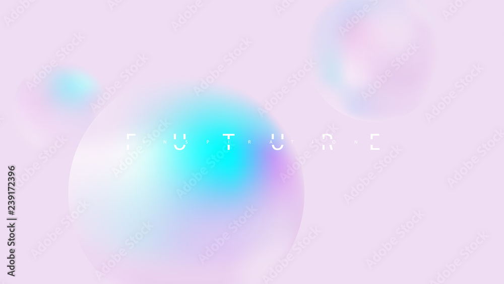 Creative fluid shapes composition wallpaper. Minimal bubbles gradient background. Vector EPS 10