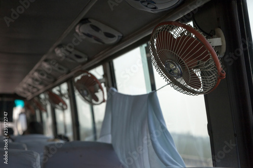 Photography air condition in India bus fan