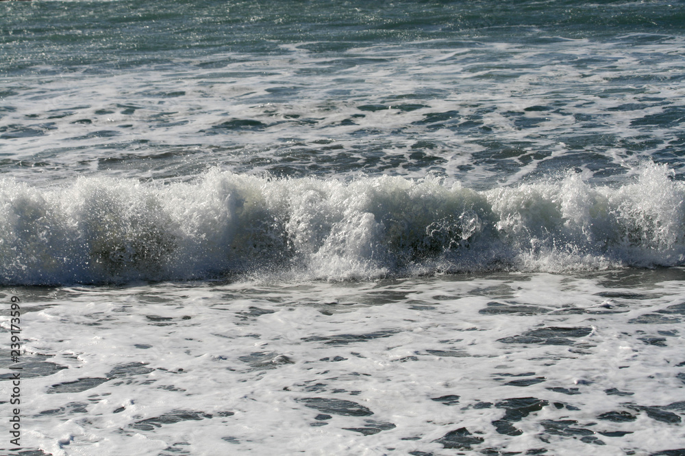 Stormy Mediterranean sea on the Limassol seaside Stormy Mediterranean sea on the Limassol seaside