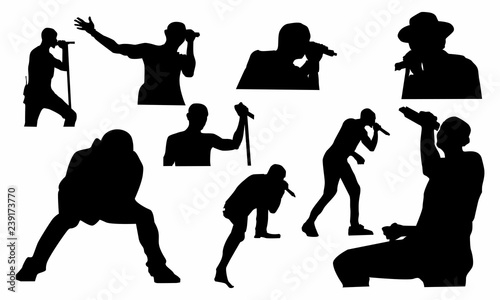 set of singer silhouette