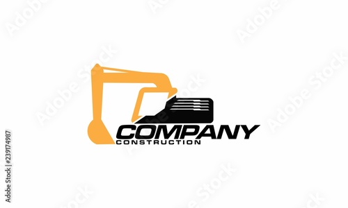 Excavator logo designs template vector illustration - Vector