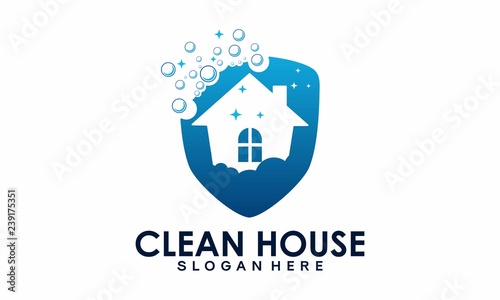 House Cleaning logo designs concept, Cleaning House logo template vector - Vector