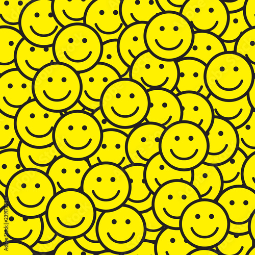 Obraz na płótnie Seamless pattern with smile icons. w salonie