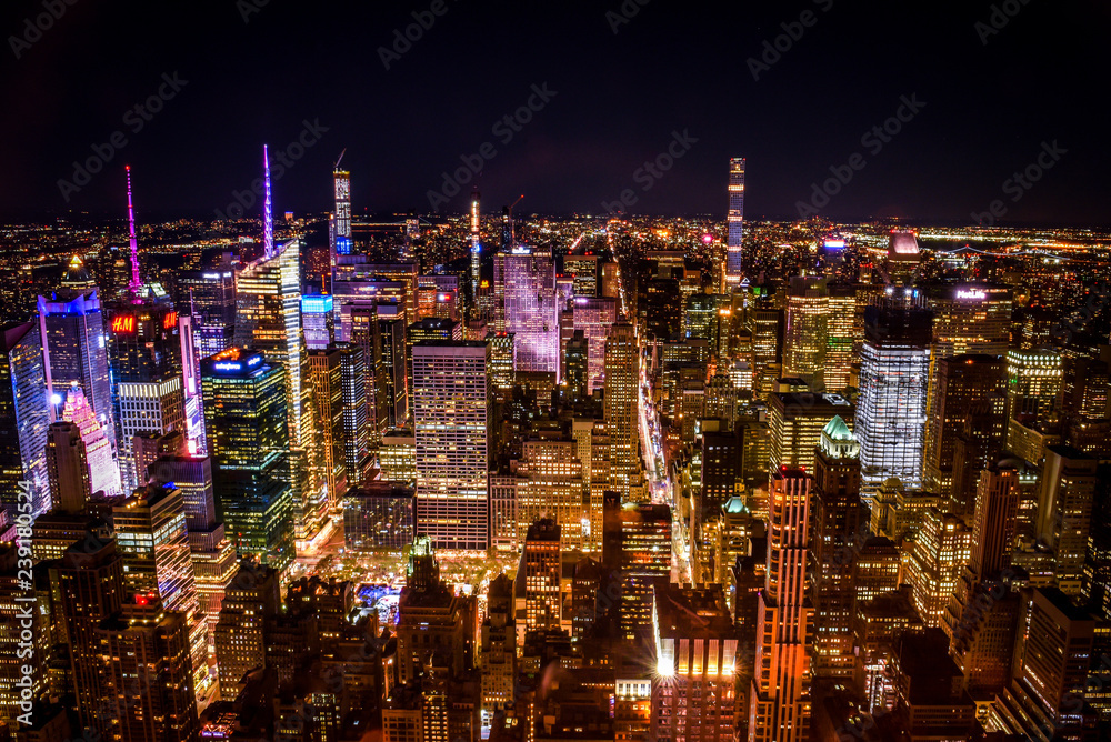 Obraz premium Krajobraz Nowego Jorku wieczorem