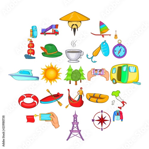 Journey of all life icons set. Cartoon set of 25 journey of all life vector icons for web isolated on white background